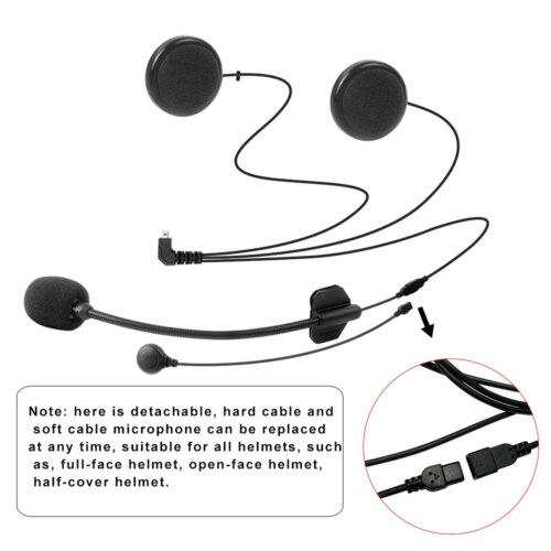 motorcycle intercom earphone compatible with t-com vb sc helmet bluetooth headset accessories free shipping - Image 7