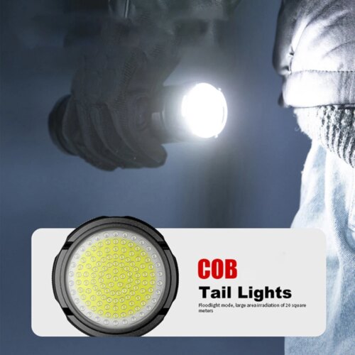 ultra bright 10000lm tactical led flashlight with built-in power bank and adjustable zoom - Image 6