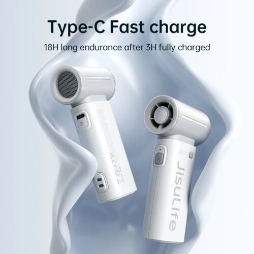 handheld turbo fan with super strong wind five speeds long battery life portable pocket fan - Image 5
