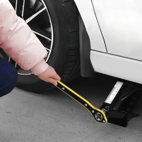 multi-functional labor saving ratchet wrench and tire jack removal tool for effortless repairs - Image 7
