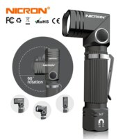 waterproof 600 lumen mini led torch with dual fuel 90 degree twist and magnetic clip