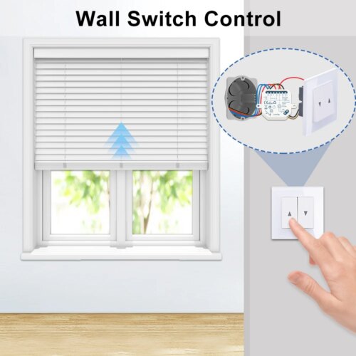 smart wi-fi curtain switch for electric roller blinds control with voice assistance and app support - Image 7