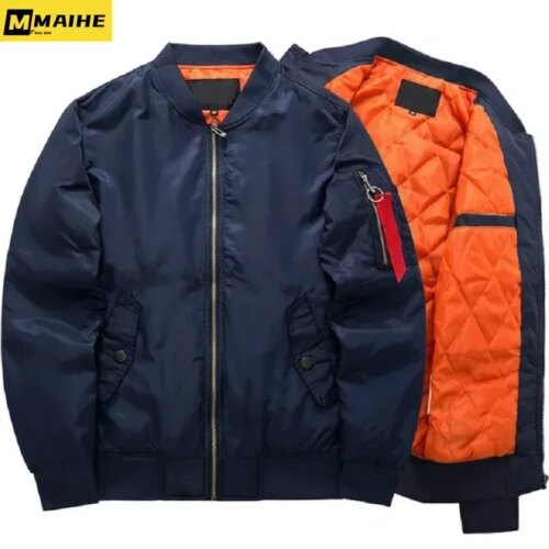 men's thickened bomber jacket casual military coat for autumn and winter in multiple colours - Image 3