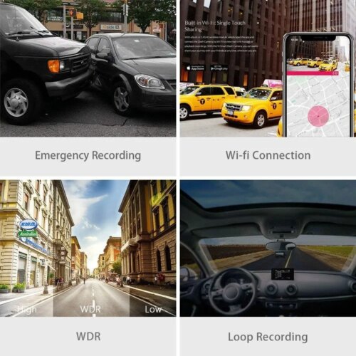 full hd 1080p smart dash cam for car with night vision and advanced driver assistance system - Image 7