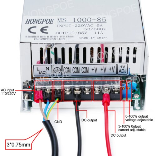 adjustable digital display power supply 500W to 1500W high voltage output industrial smps - Image 3