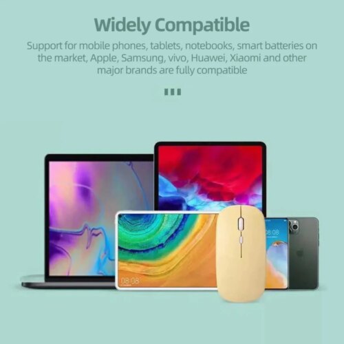 silent bluetooth mouse for laptop ipad and tablet noiseless wireless optical mini design in various colors - Image 5