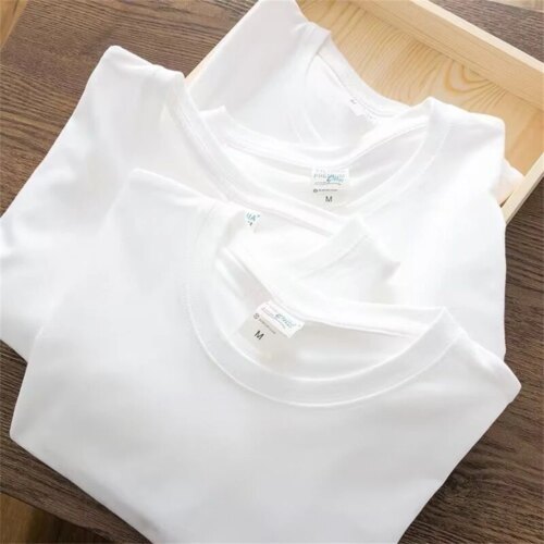 casual summer cotton t shirts for men and women solid color short sleeve tops - Image 7