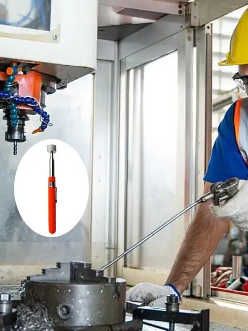 telescopic magnetic pickup tool lightweight stainless steel suction rod for vehicle inspections and repairs - Image 4