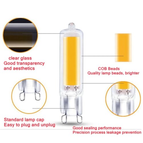 super bright g9 led light bulb warm and cold white options 7w 9w 12w 15w energy efficient - Image 3