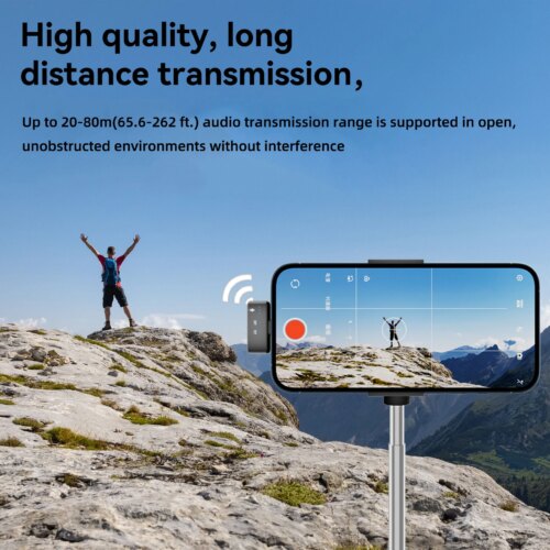 professional wireless lavalier microphone with charging box for smartphone recording and noise reduction - Image 4