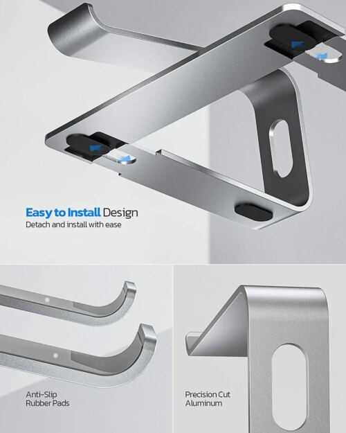ergonomic detachable laptop stand in aluminium for macbook air pro and more stylish colours - Image 6