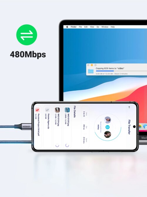 fast charging usb type c to type c cable 60w 100w data transfer for macbook ipad samsung - Image 5