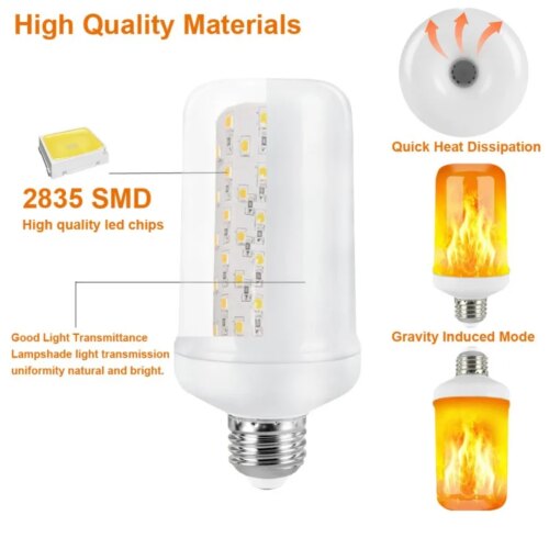 creative led flame lamp with flickering effect for home decor ideal for living room ambiance - Image 3