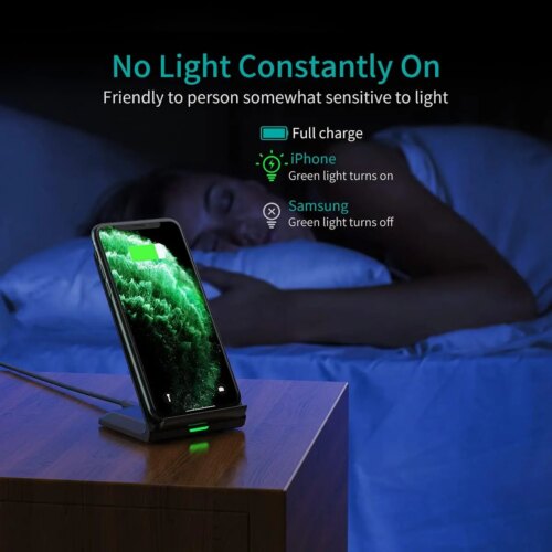 fast wireless charger stand 15w qi charging station for iphone and samsung devices - Image 5