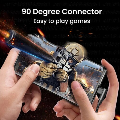 90 degree elbow 100W usb c to type c fast charger cable for iphone and android devices - Image 4