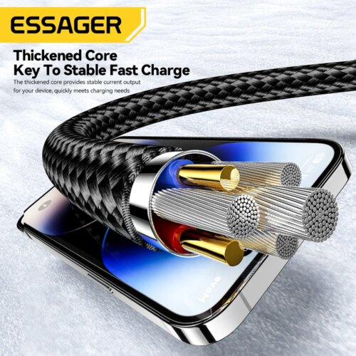 4 in 1 65W fast charging cable for iphone 15 14 13 max type c lightning multi charger - Image 6