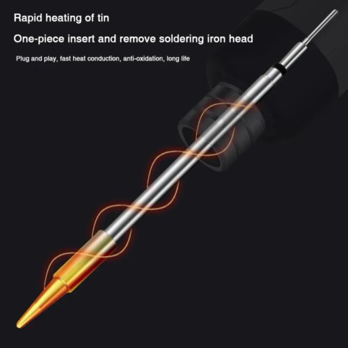 usb digital soldering iron adjustable temperature 300 to 450 degrees portable rechargeable tool with type c interface - Image 4