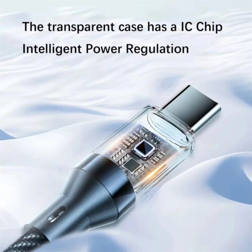 120w led digital display usb type c cable quick charge for oppo vivo huawei fast charging 2m - Image 3
