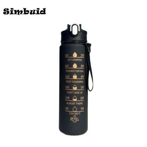 motivational sports water bottle with time scale reusable drinkware for outdoor fitness activities - Image 7