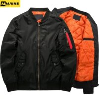 men's thickened bomber jacket casual military coat for autumn and winter in multiple colours