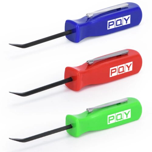 multicolor 3 pocket pry bar tool set with short angled grip for easy car assembly - Image 3
