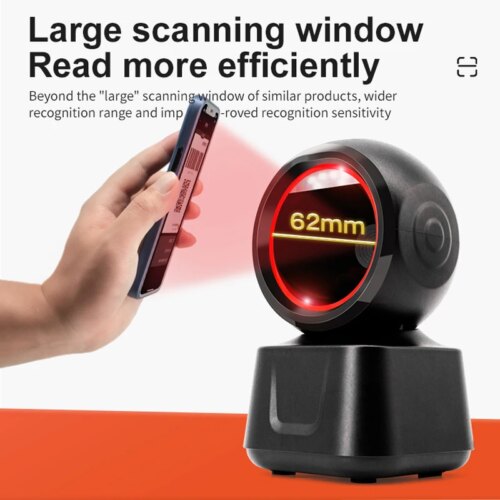 high-speed desktop 2d barcode scanner usb omnidirectional qr code reader for efficient scanning - Image 4