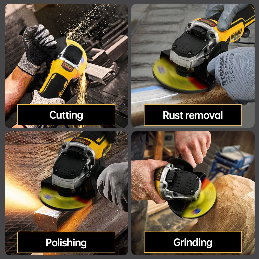 cordless brushless angle grinder for polishing and cutting with 20V battery power tool - Image 3