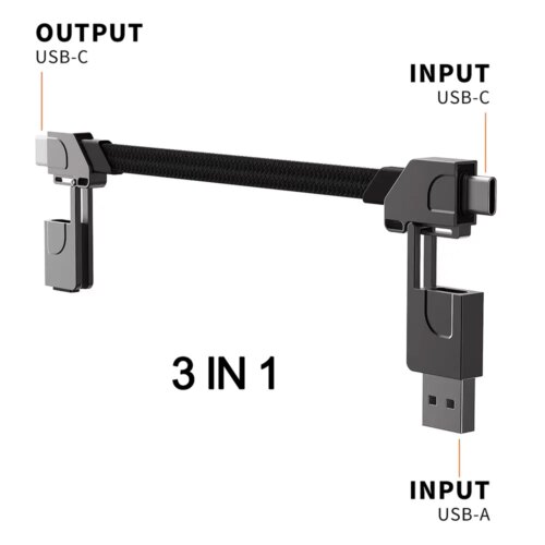 portable multi charging cable 4 in 1 fast charger keyring usb type c for travel - Image 7