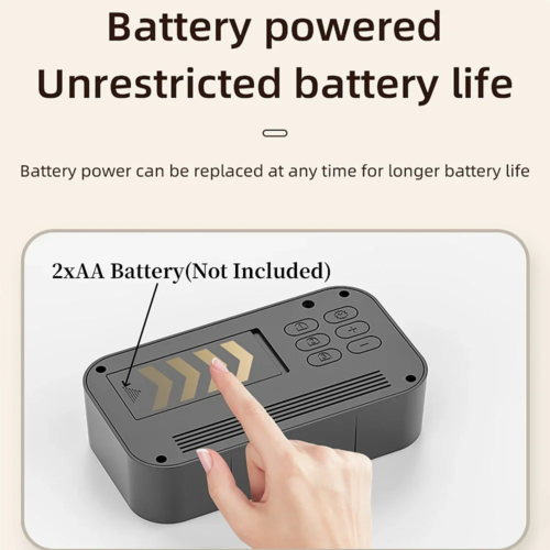 Battery Powered LCD Alarm Clock TEMP Date Week 3 Alarms Backlight Snooze Table  Clock Night Vision Function12/24H Digital Clock - Image 6