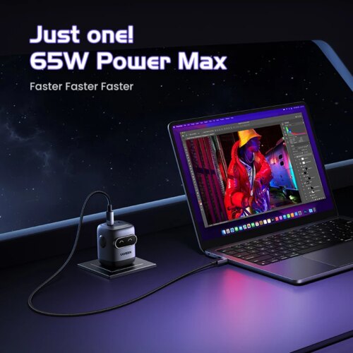 powerful gaN fast charger 65W for iphone macbook tablets with intelligent charging technology - Image 4