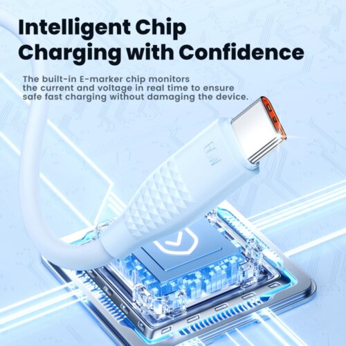 100w fast charging usb c to type c cable for iphone macbook samsung 2m data cord - Image 4