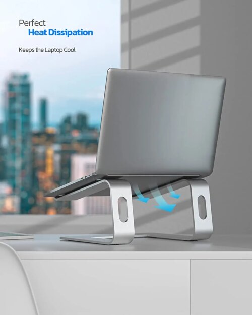 ergonomic detachable laptop stand in aluminium for macbook air pro and more stylish colours - Image 4