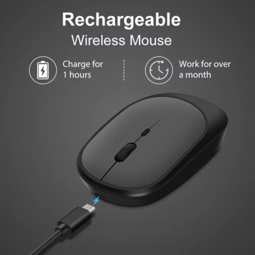 wireless ergonomic mouse for laptop and desktop adjustable dpi rechargeable silent gaming office use - Image 3