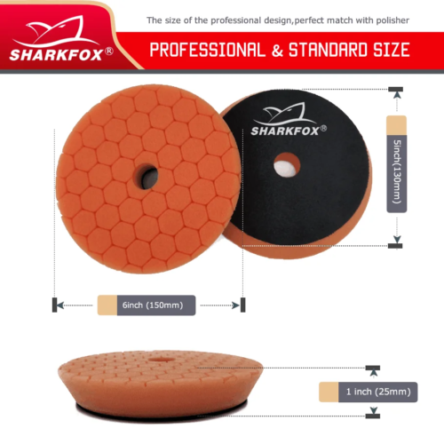 versatile foam polishing pad set for car buffing includes 3 inch 5 inch and 6 inch options - Image 5