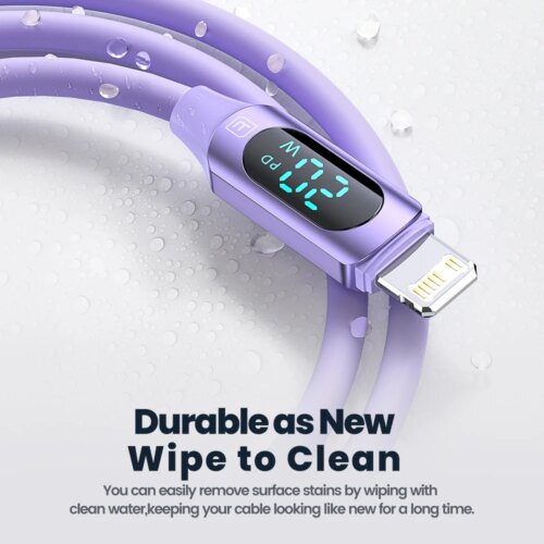 silicone usb c to lightning fast charging cable compatible with iphone 14 13 12 pro max 2m 1m - Image 6