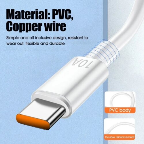 high speed usb to type c quick charging cable 120w 10a data transfer adapter 1m 2m 3pcs - Image 6