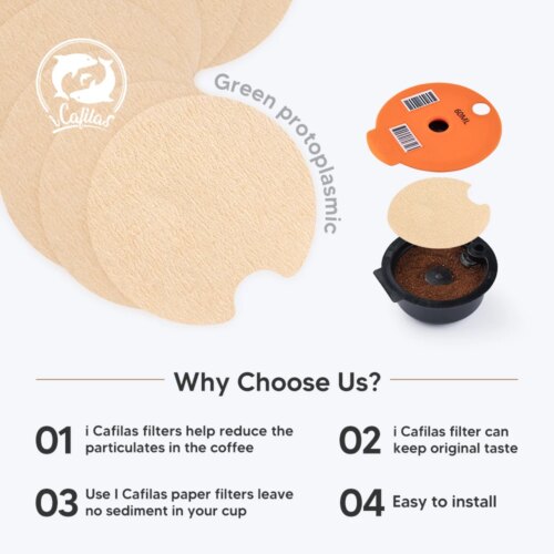 100 disposable paper coffee filters for tassimo capsules ensure clean brewing and pure flavor - Image 6