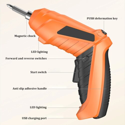 powerful cordless electric screwdriver rechargeable battery impact drill for home diy projects - Image 5