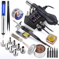 2 in 1 soldering station hot air gun rework welding tools for phone repair and electronics