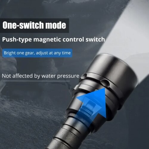 powerful led diving flashlight 8000lm waterproof underwater torch with 18650 battery support - Image 5