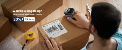 wearable mini 2d qr barcode scanner with display for effortless wireless inventory management - Image 4