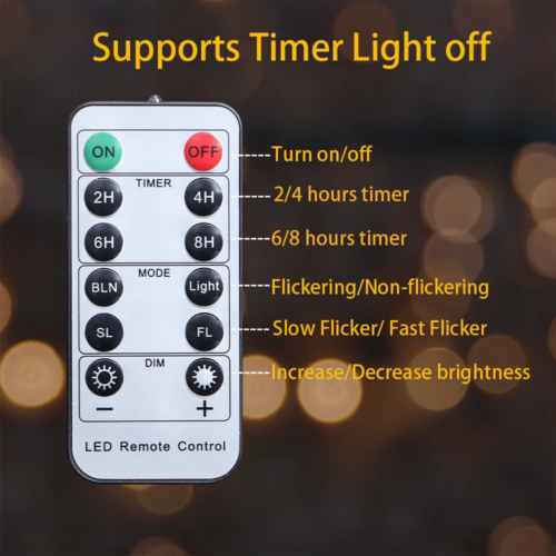 rechargeable led candle light set with timer and remote for stylish home decoration 6 or 12 pcs - Image 7