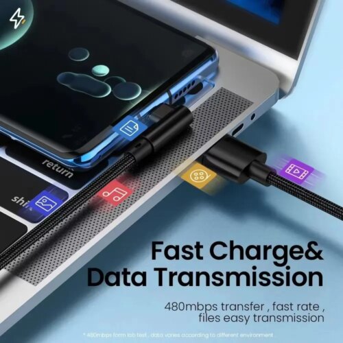 fast charging 6a type c usb cable for gaming 66w quick charge 90 degree elbow design - Image 6