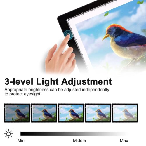 led drawing copy pad with adjustable light educational toy for kids animation painting notepad - Image 4