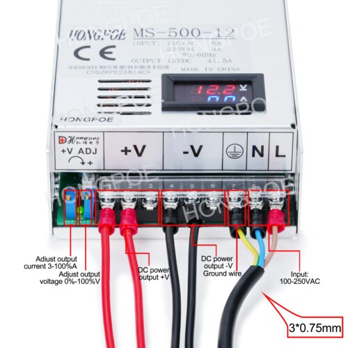 adjustable digital display power supply 500W to 1500W high voltage output industrial smps - Image 6