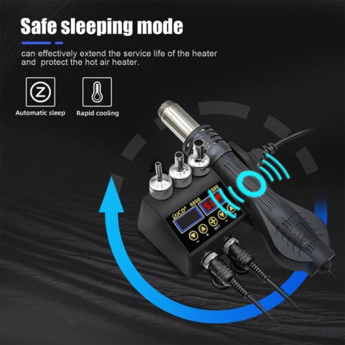 adjustable temperature soldering station with 750w hot air gun for bga ic repair tools - Image 5
