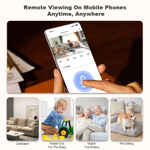 high definition 3mp wifi hd baby monitor indoor security camera with two way audio and night vision - Image 3