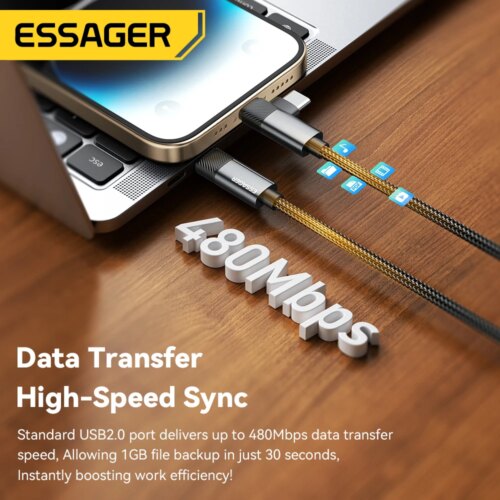 2 in 1 usb type c cable for iphone 15 14 pro max and macbook fast charging 65w - Image 7