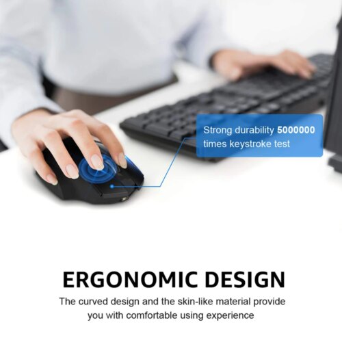 ergonomic wireless mouse with bluetooth and 24g connectivity for quiet office and gaming use - Image 7