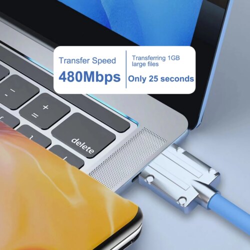 super fast charging 120W liquid silicone usb c cable for iphone and android devices 2m length - Image 6